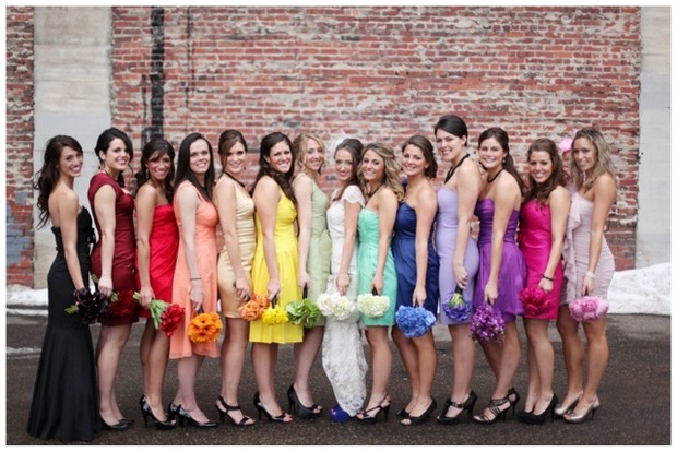bridesmaid dresses matching color different styles