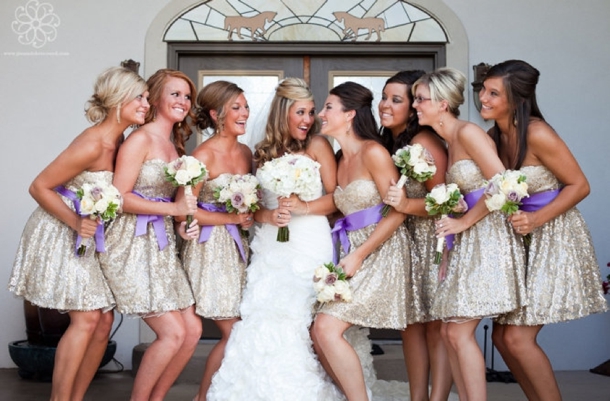 sparkly bridesmaid dresses