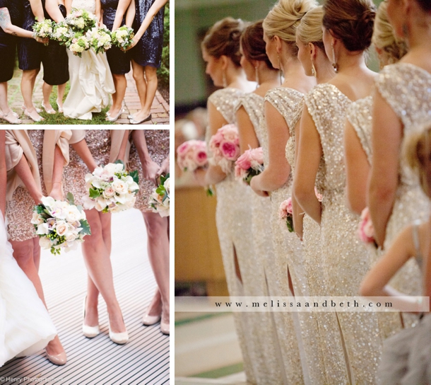 Glitter Bridesmaid Dresses